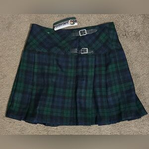 Tartanista Womens 16.5” Plaid Mini Kilt Billie Skirt Leather Buckled Straps Sz 6